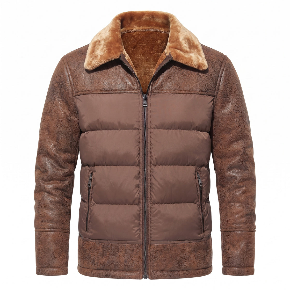 Fermignano Suede-Panel Puffer Jacket - cover