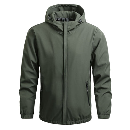 Fermo Minimal Hooded Zip Jacket - Green