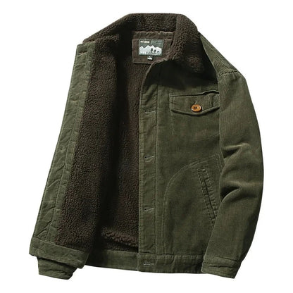Fidenza Fleece-Lined Corduroy Jacket - Green