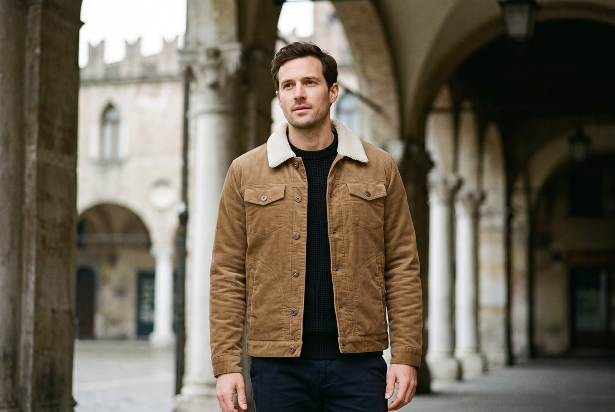 Cordjacke mit Fleecefutter von Fidenza