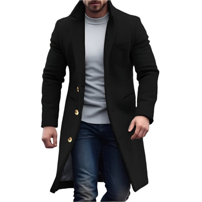 Fiesole Single-Breasted Overcoat - Black