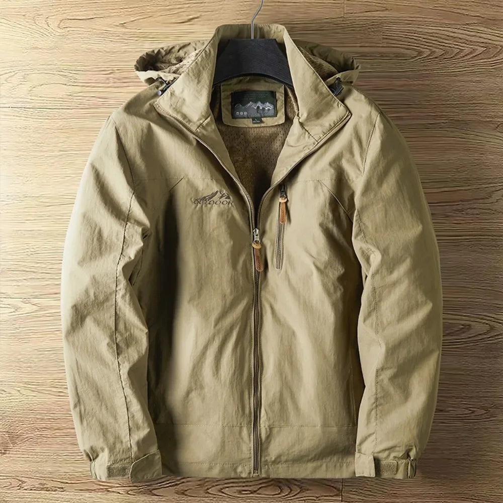Foligno Mesh-Lined Hooded Jacket - Brown