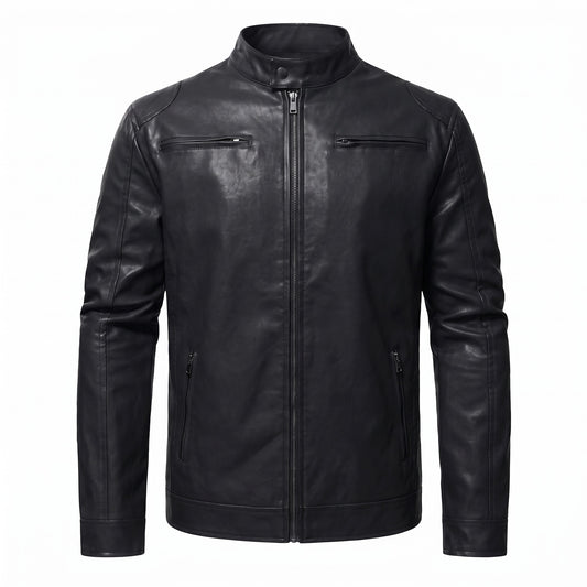 Formia Leather Cafe Racer Jacket - cover