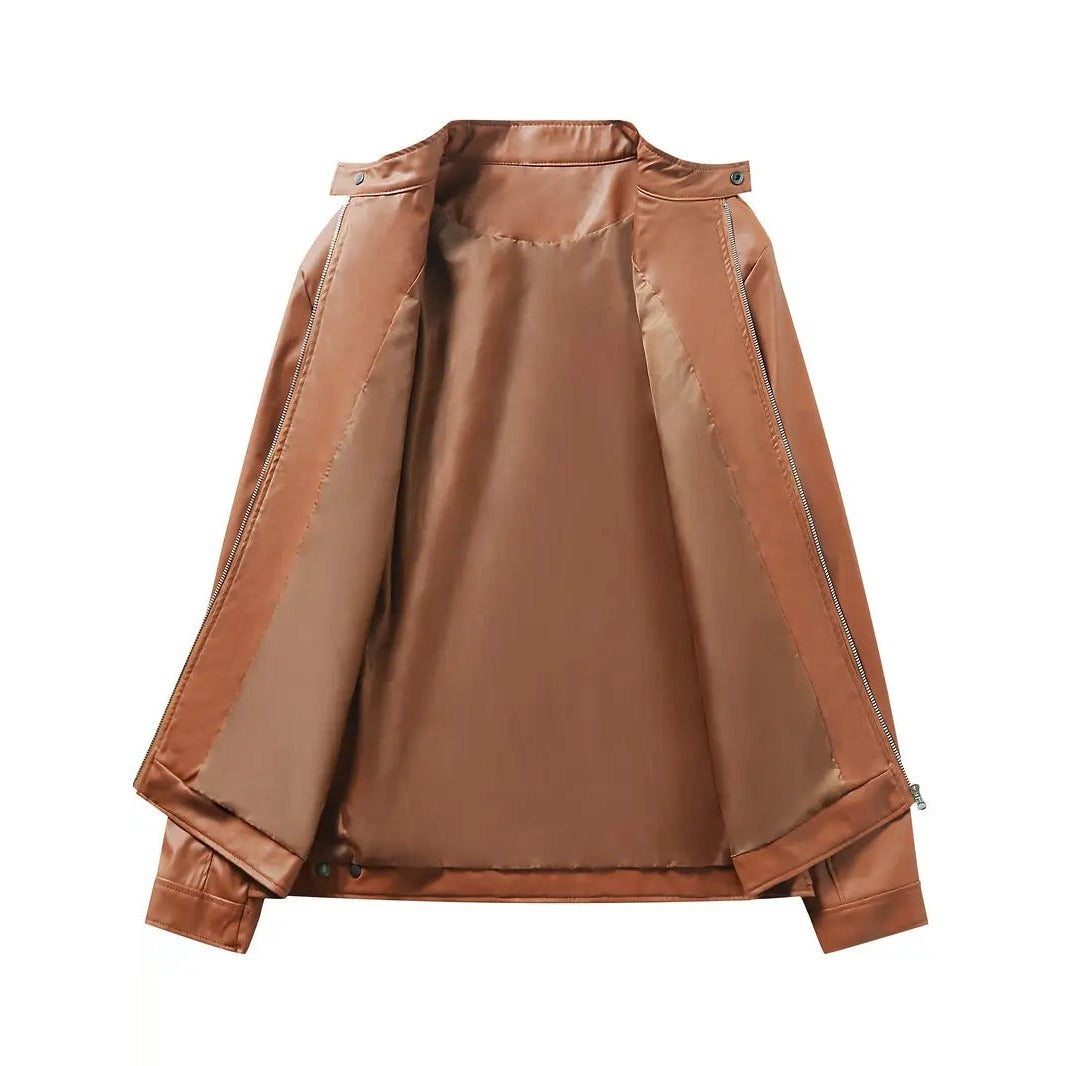 Formia Leather Cafe Racer Jacket - photo 8