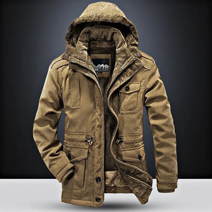 Fossano Hooded Field Parka - Khaki