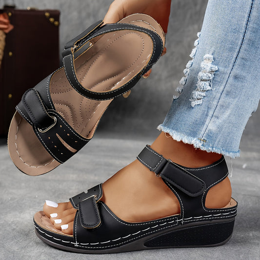 Comfort Leather Sandals - Black