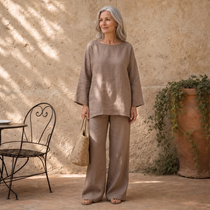 Relaxed Two-Piece Set - Brown