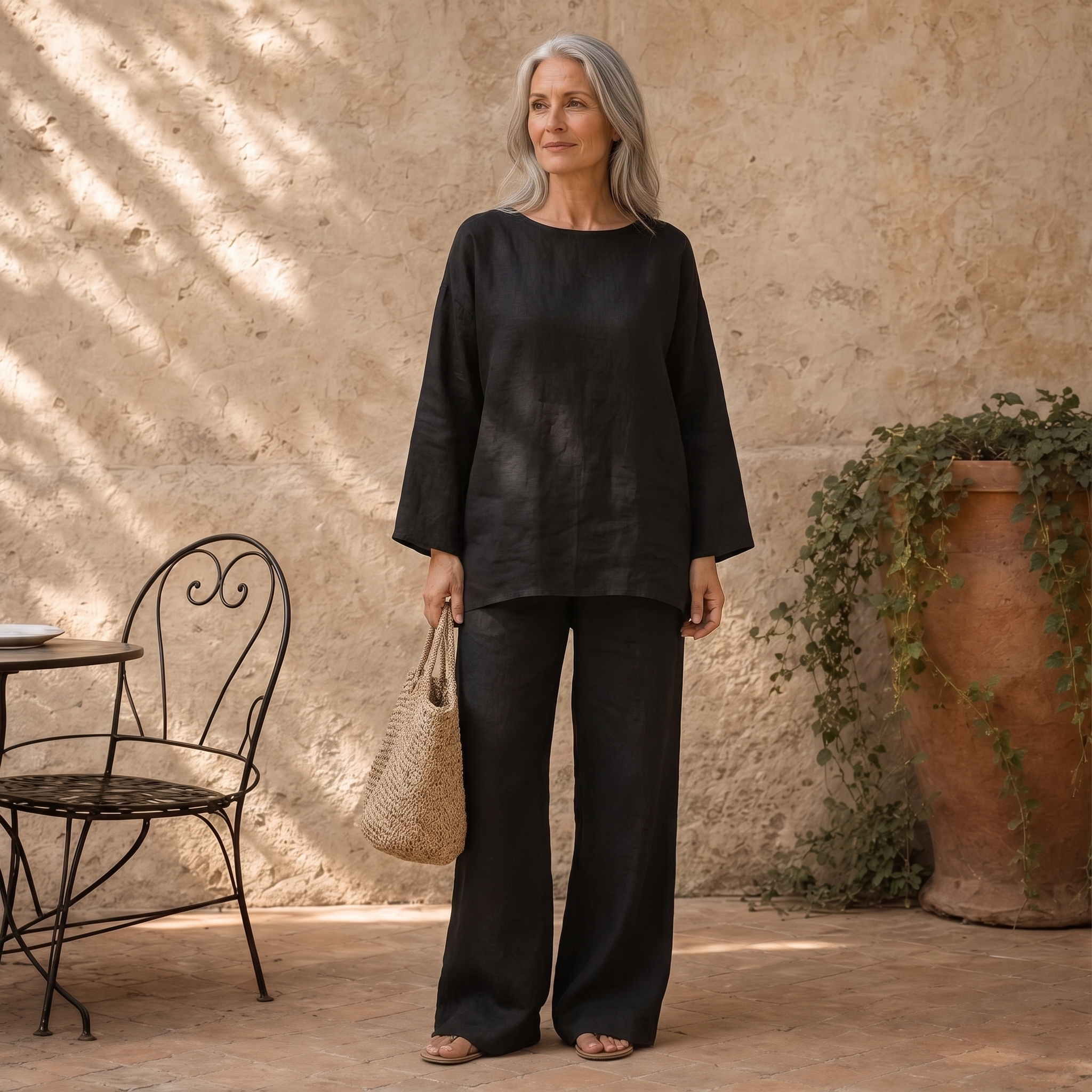 Relaxed Two-Piece Set - Black