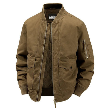 Gatteo Quilt-Lined Bomber Jacket - Dark Brown