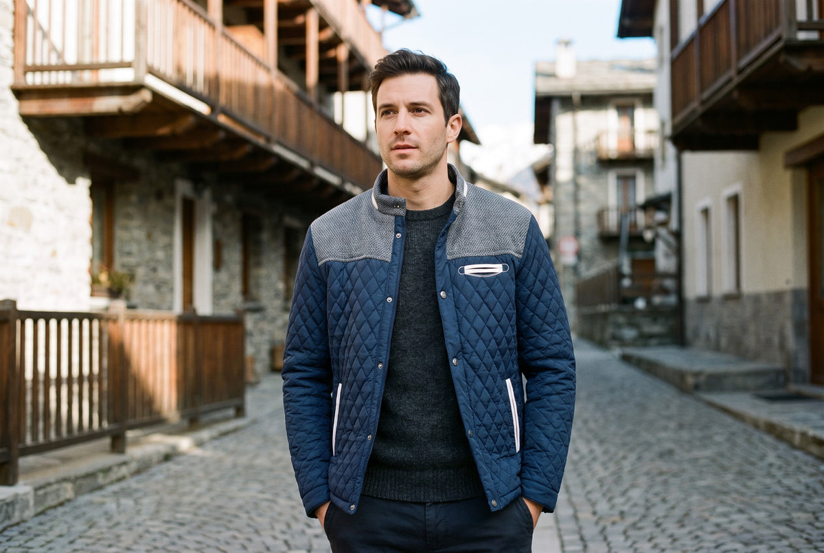 Gavardo Quilted Contrast-Yoke Jacket