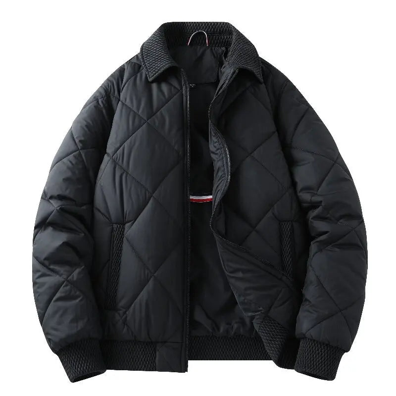 Gavirate Diamond-Quilted Bomber Jacket - Black