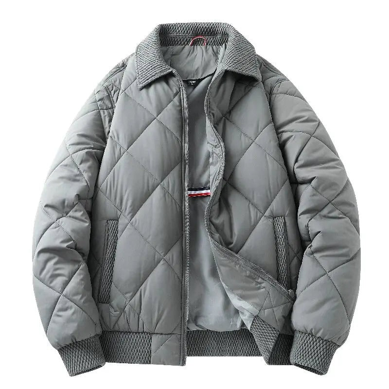 Gavirate Diamond-Quilted Bomber Jacket - Grey