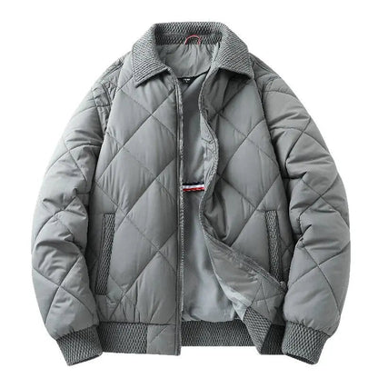 Gavirate Diamond-Quilted Bomber Jacket - Grey