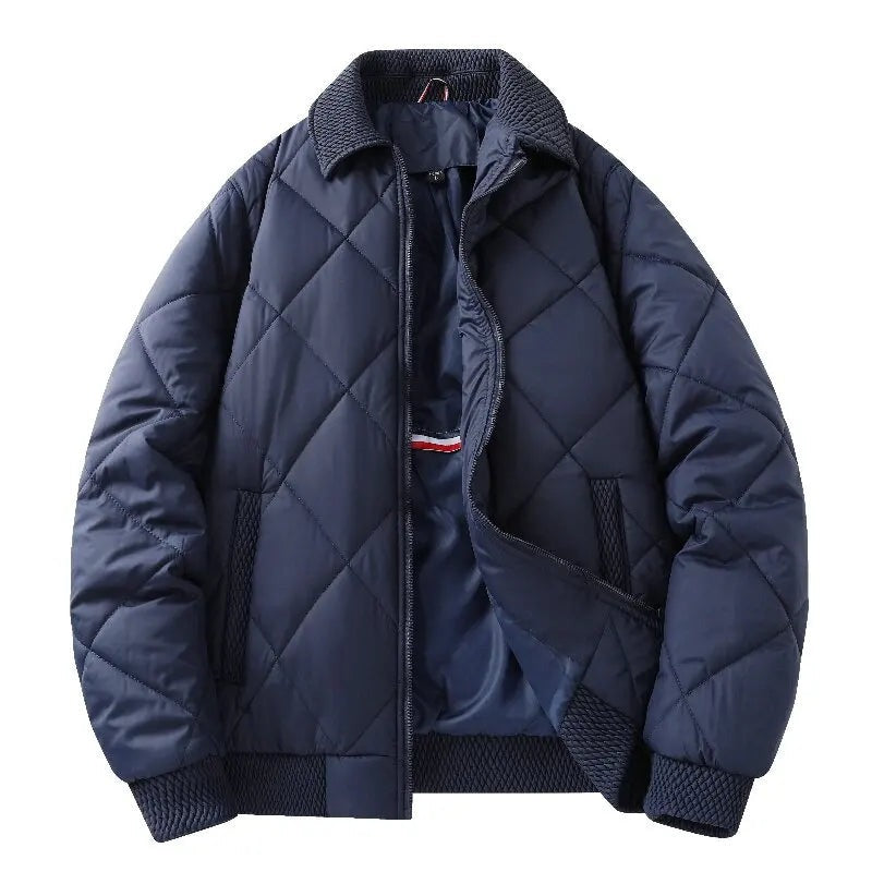 Gavirate Diamond-Quilted Bomber Jacket - Blue
