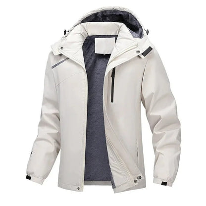 Giaveno Fleece-Lined Hooded Jacket - White