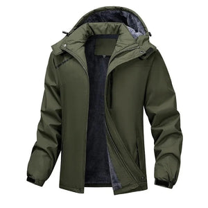 Giaveno Fleece-Lined Hooded Jacket - Green