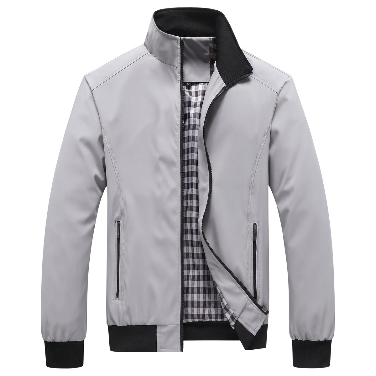 Giulianova Check-Lined Bomber Jacket - cover