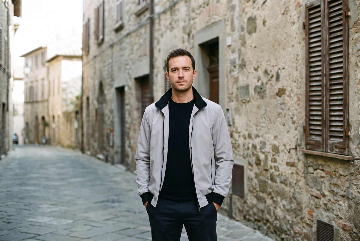 Giulianova Check-Lined Bomber Jacket