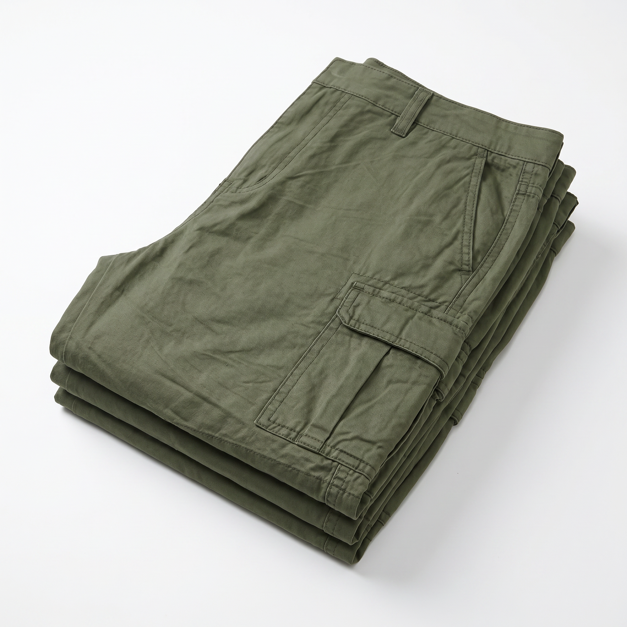 Bari Cargo Shorts - green-folded