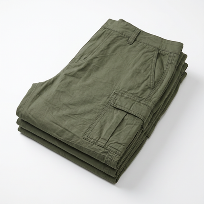 Bari Cargo Shorts - green-folded