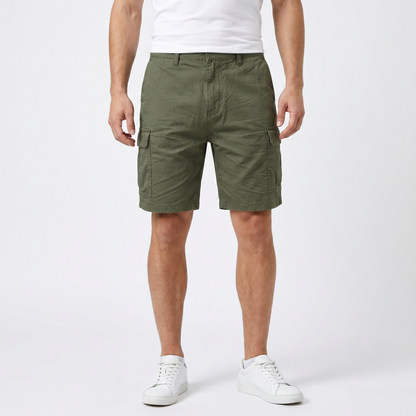 Bari Cargo Shorts - green-onmodel