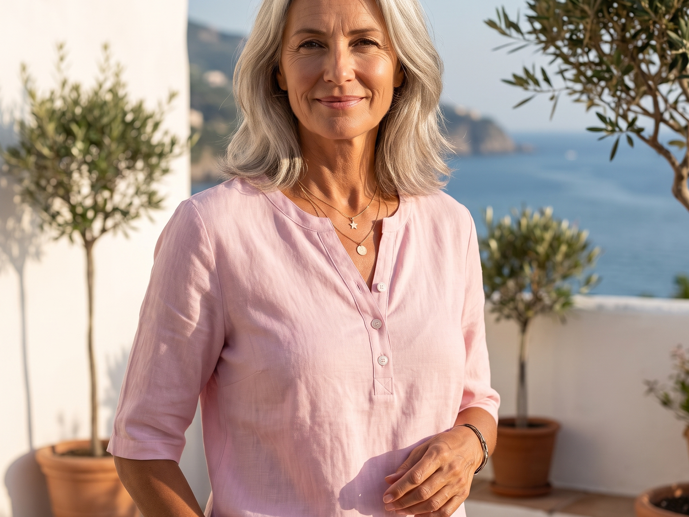 Henley Button Top
