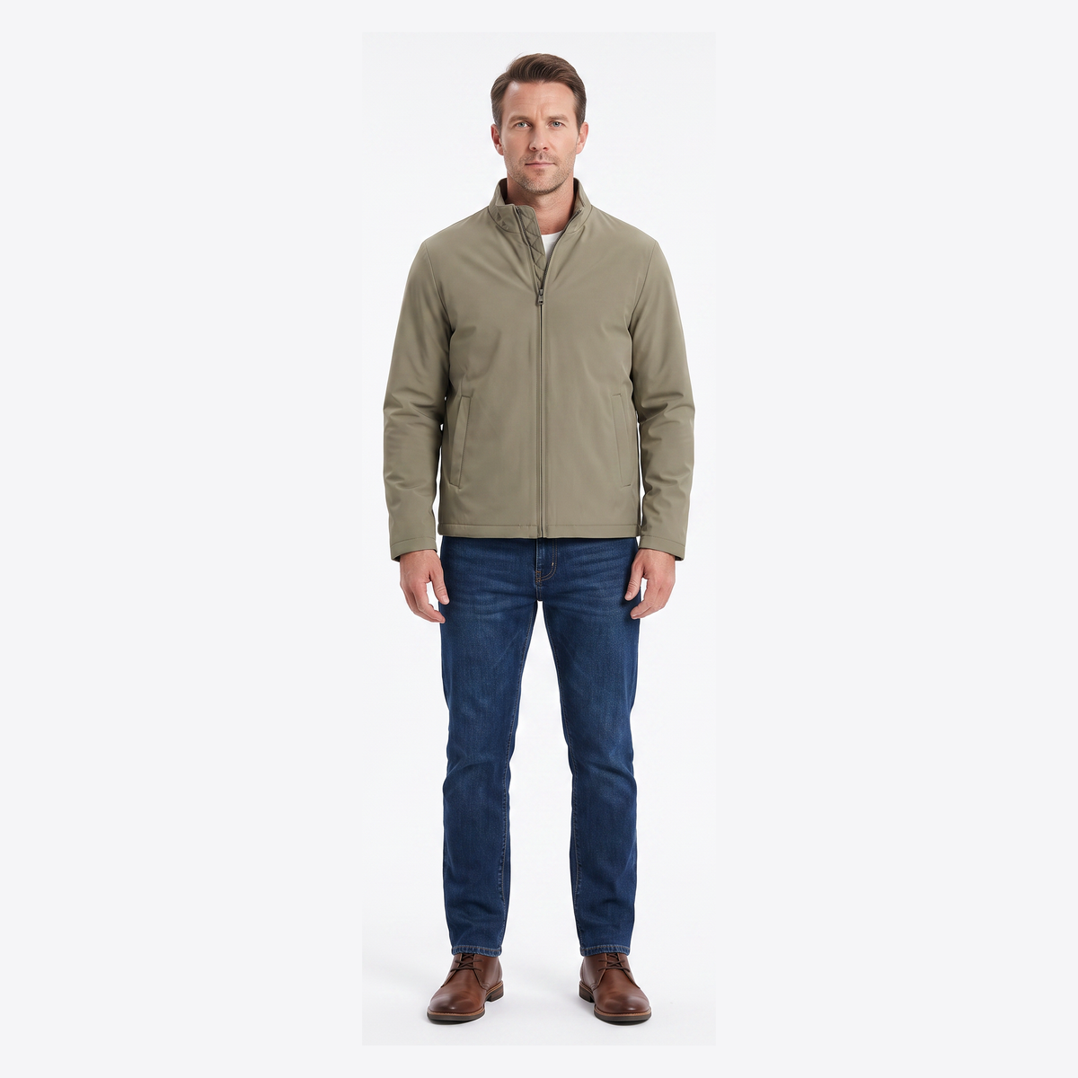 Imola Collar Jacket - onmodel