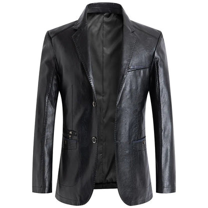 Imperia Leather Blazer - Black