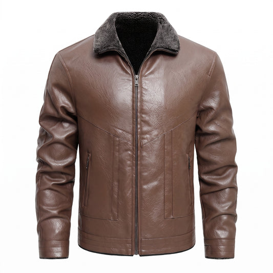 Impruneta Fleece-Lined Leather Jacket - cover