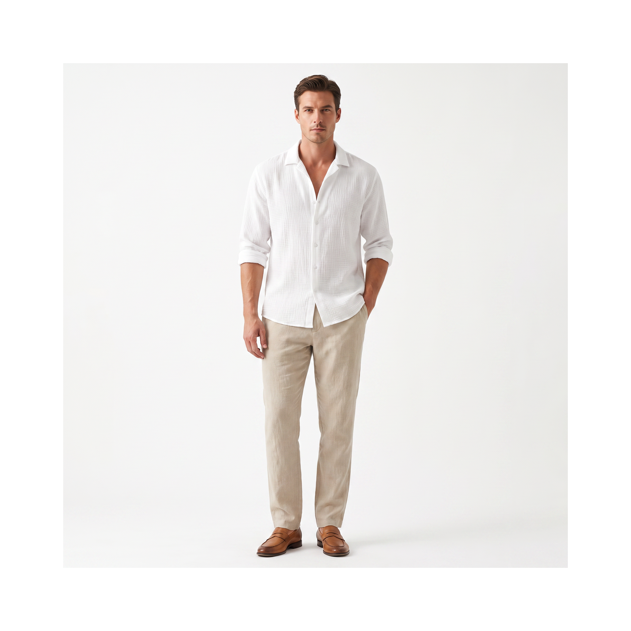 Ischia Linen Shirt - onmodel