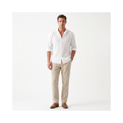 Ischia Linen Shirt - onmodel