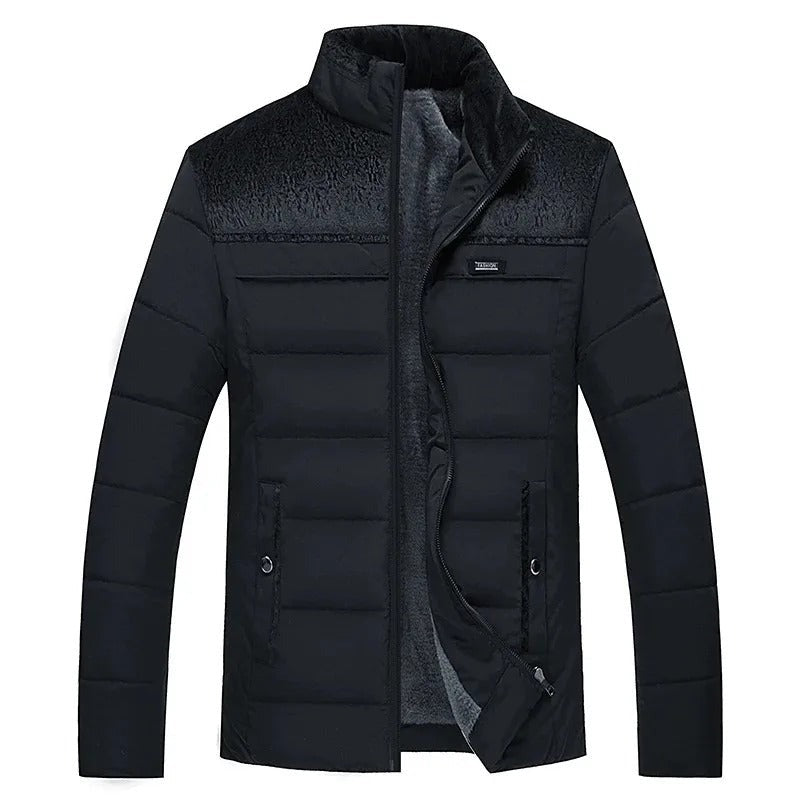 Iseo Quilted Stand-Collar Jacket - Black