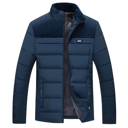Iseo Quilted Stand-Collar Jacket - Blue
