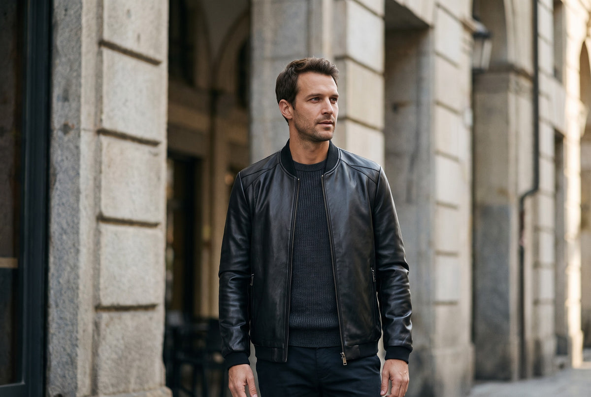 Ivrea Leather Zip Jacket