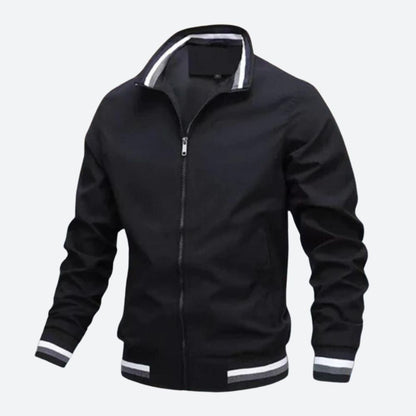 Jesolo Stripe-Trim Bomber Jacket - Black