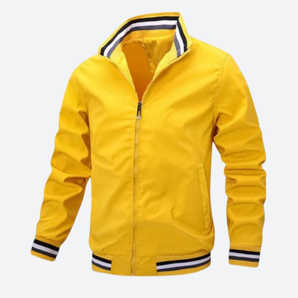Jesolo Stripe-Trim Bomber Jacket - Yellow