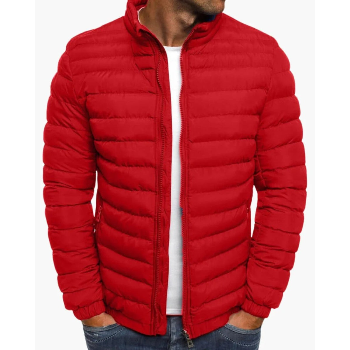Lanciano Lightweight Quilted Puffer Jacket - Red