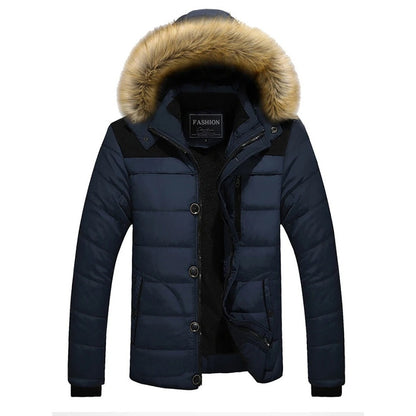 Latisana Faux Fur Hooded Puffer Jacket - Blue