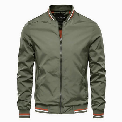 Lecce Striped-Trim Bomber Jacket - Green