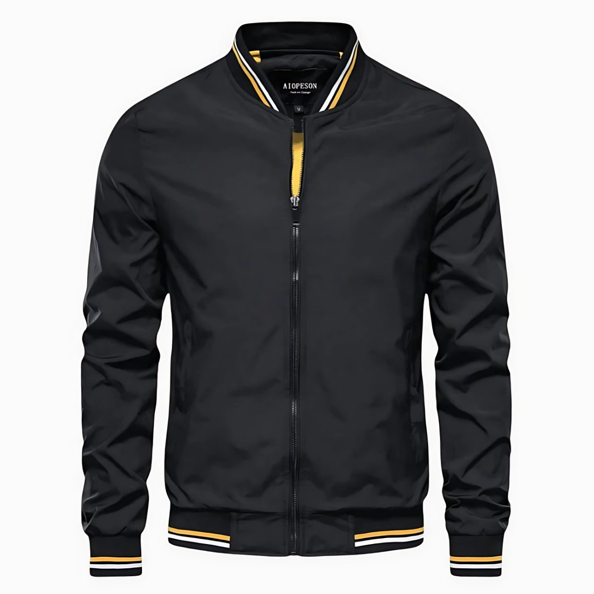Lecce Striped-Trim Bomber Jacket - Black