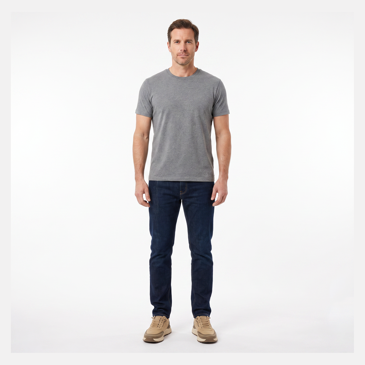 Lecco Leather Sneakers - onmodel