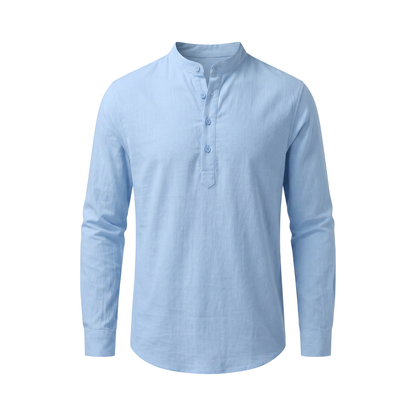 Livigno Henley Shirt - Light Blue