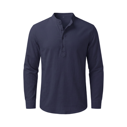 Livigno Henley Shirt - Navy Blue
