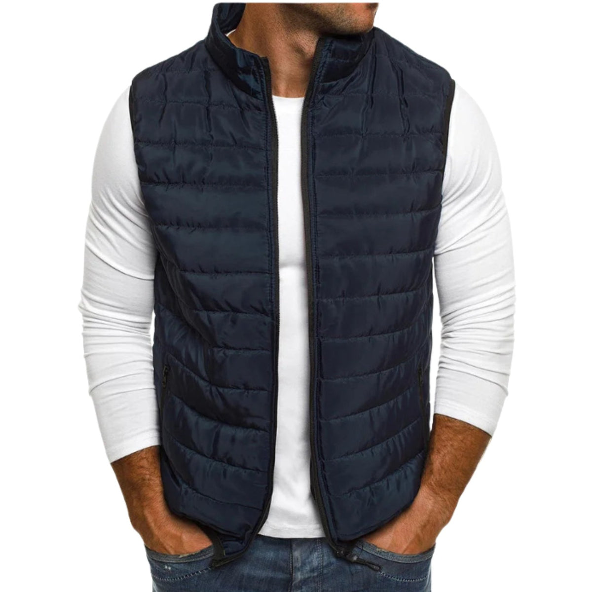 Lugo Quilted Puffer Gilet - Blue