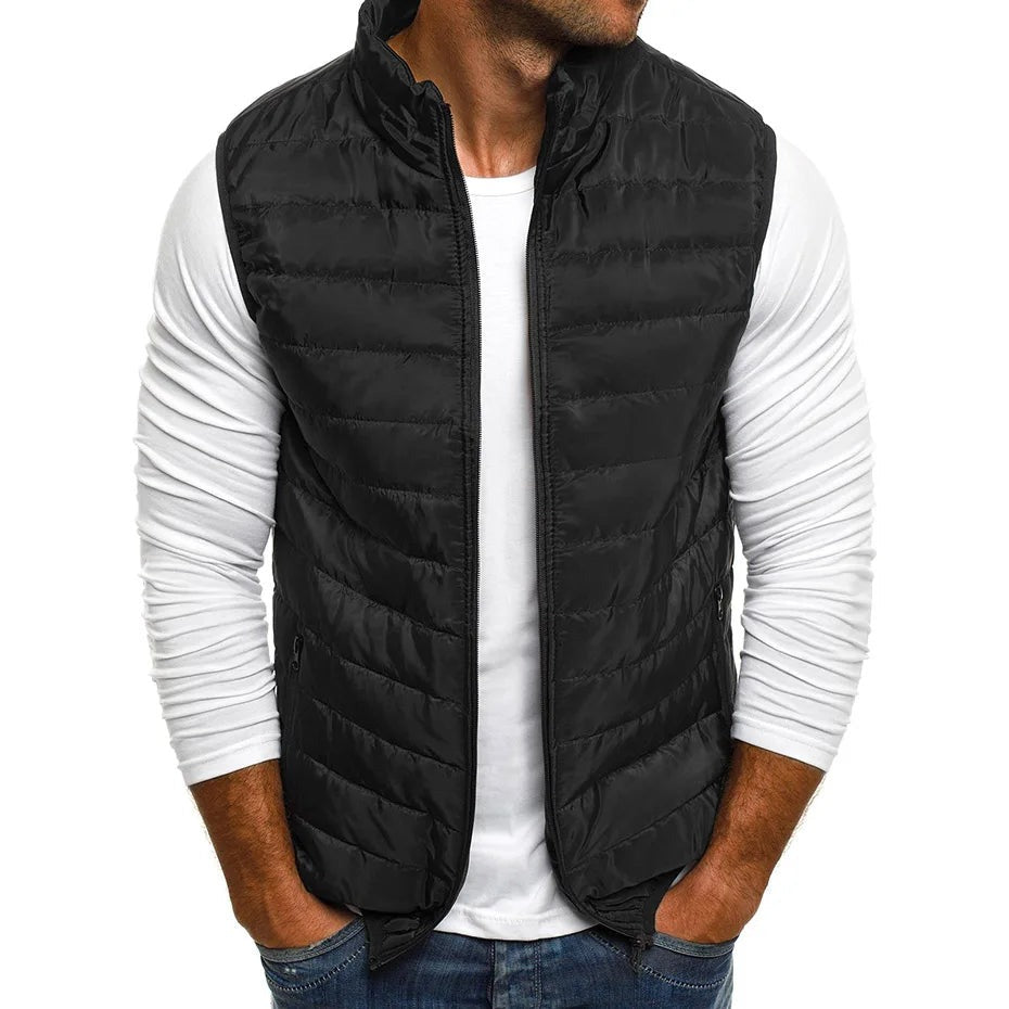 Lugo Quilted Puffer Gilet - Black