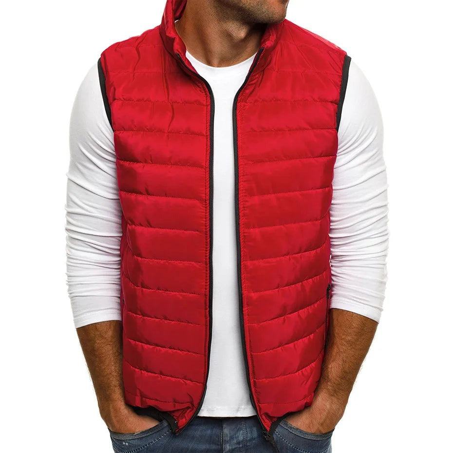 Lugo Quilted Puffer Gilet - Red