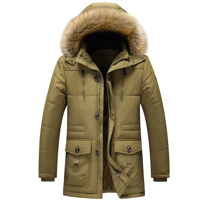 Luino Faux Fur Hooded Parka - Khaki