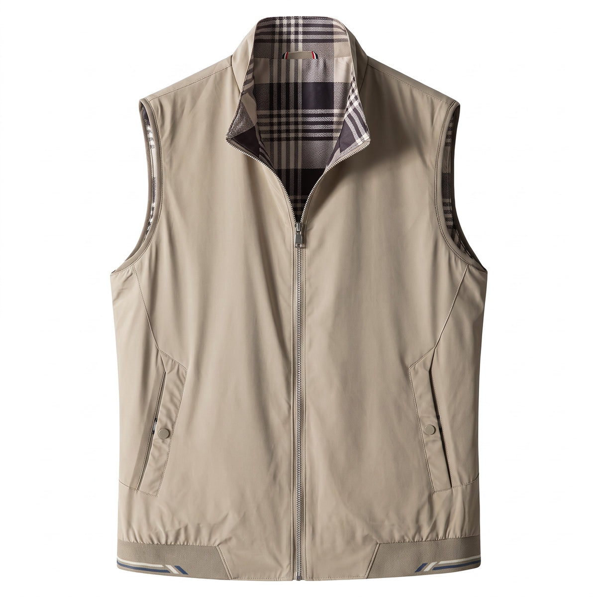 Luzzara Check-Lined Zip Vest - cover