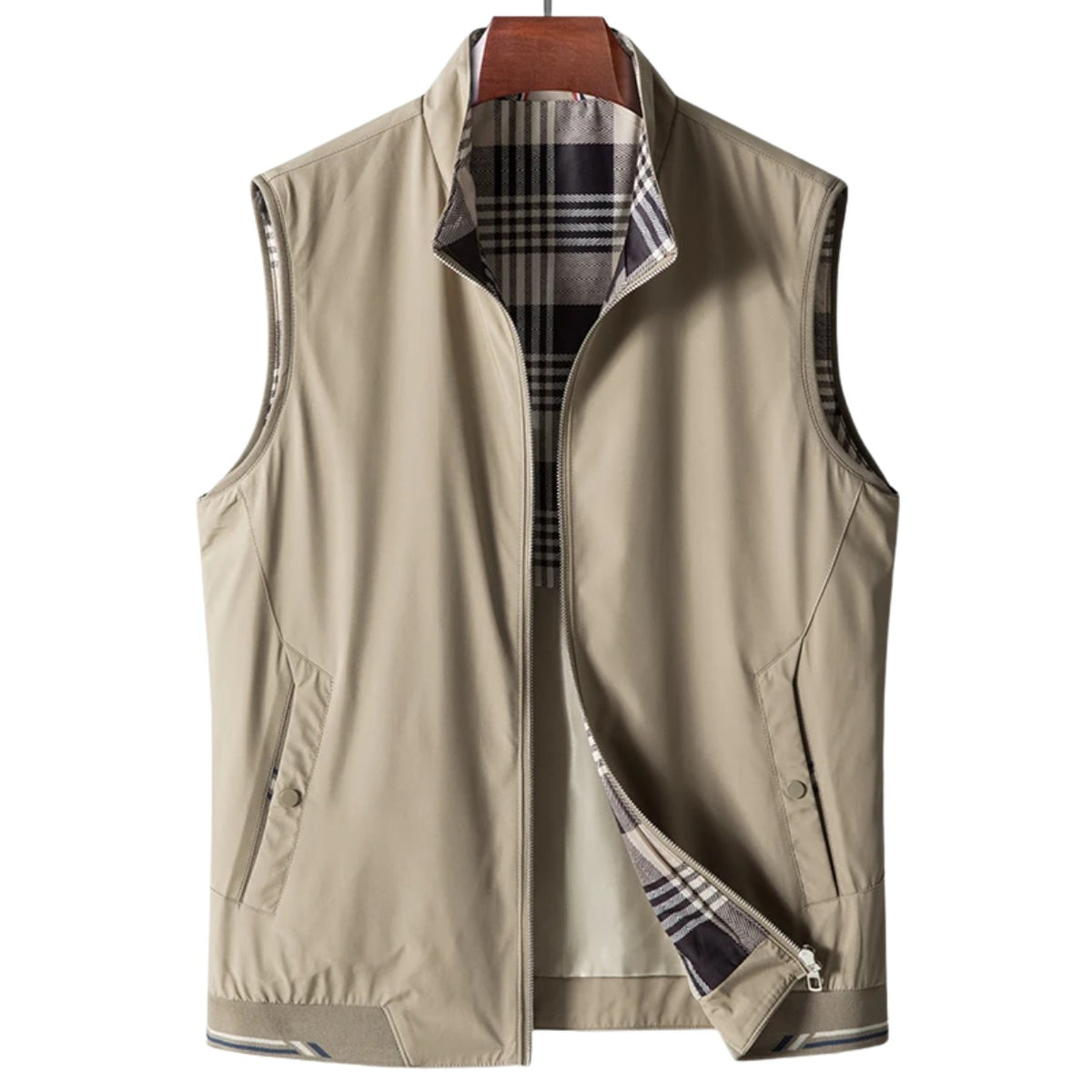 Luzzara Check-Lined Zip Vest - photo 1