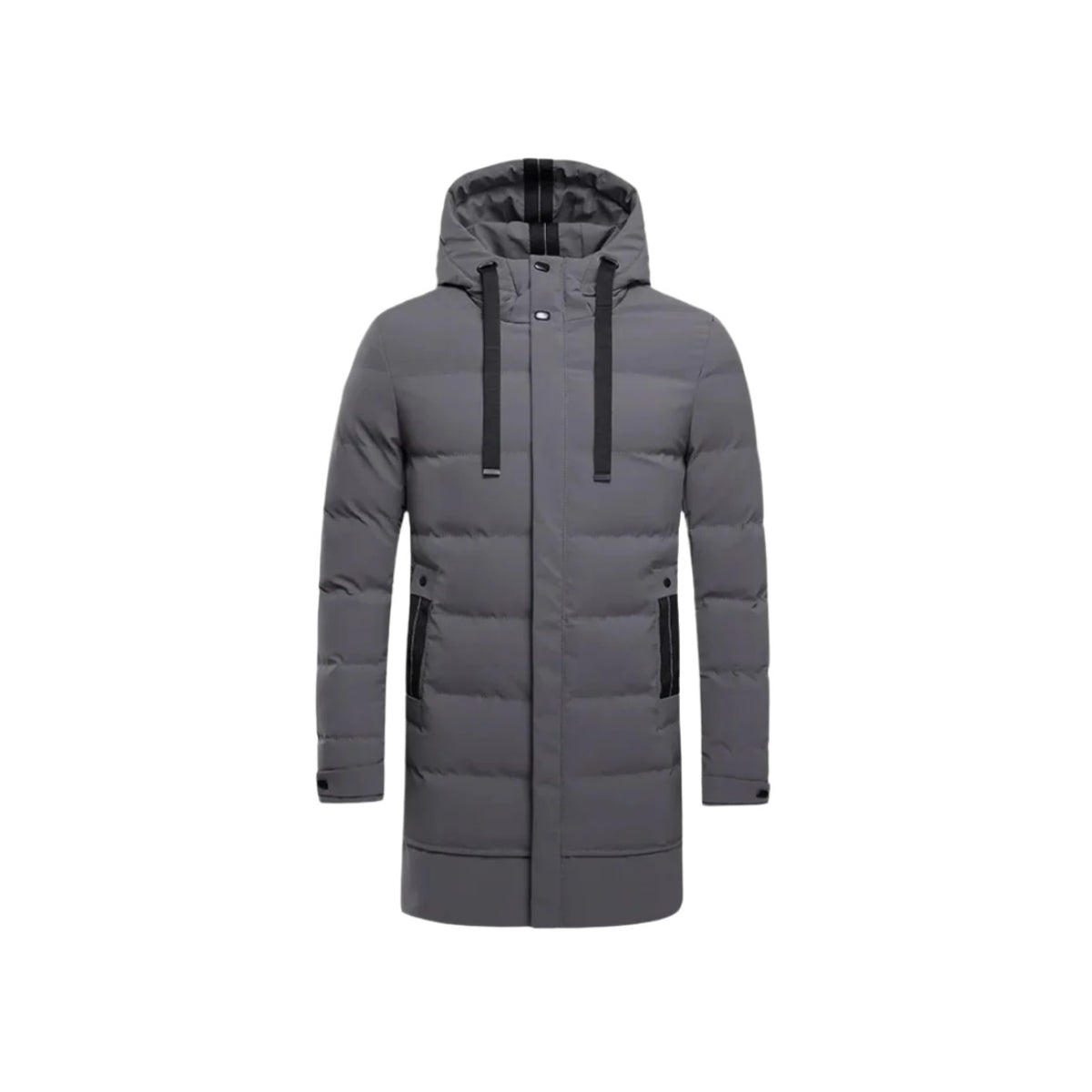 Madesimo Long Hooded Puffer Coat - Grey
